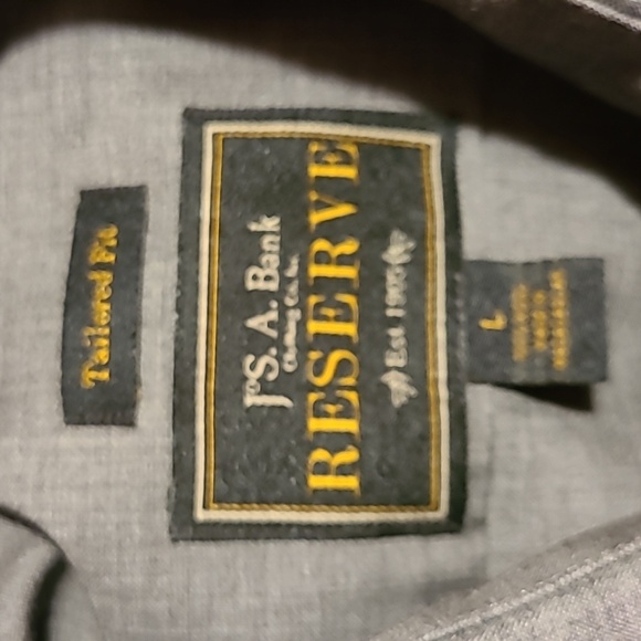 Jo's. A. BANK TAILORED FIT RESERVE MEN'S SIZE LARGE DRESS SHIRT - Picture 5 of 7